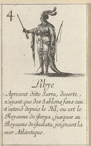 Vrouw uit Libië by Stefano della Bella, print, 1620-1664