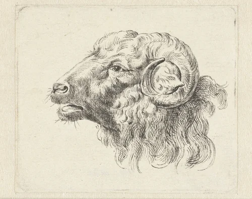 Ramskop, naar links by Abraham Delfos, drawing, 1741-1820