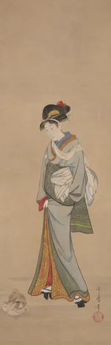 Woman with Puppies by Kitagawa Utamaro (喜多川歌麿), other, 1799-1811