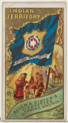 Indian Territory, from Flags of the States and Territories (N11) for Allen & Ginter Cigarettes Brands by Allen & Ginter, print, 1888