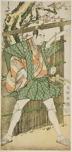 The actor Bando Mitsugoro II as Katsura Kokingo Haruhisa by Toshusai Sharaku (東洲斎 写楽), print, 1794
