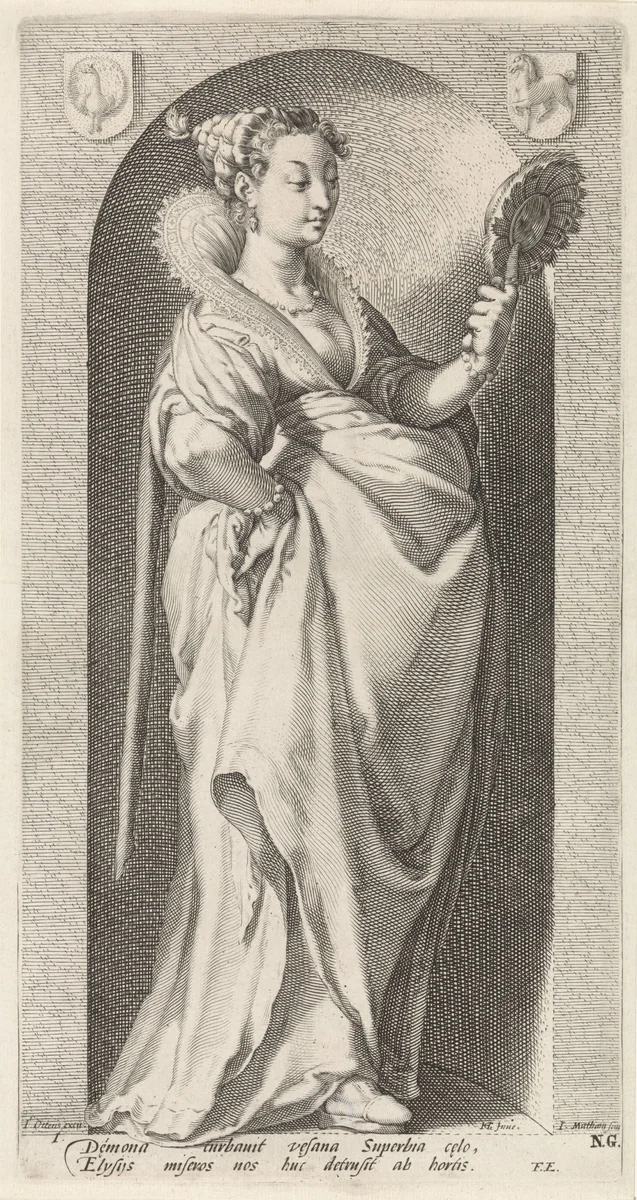 Hoogmoed (Superbia) by Unknown, print, 1593