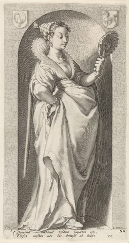 Hoogmoed (Superbia) by Unknown, print, 1593