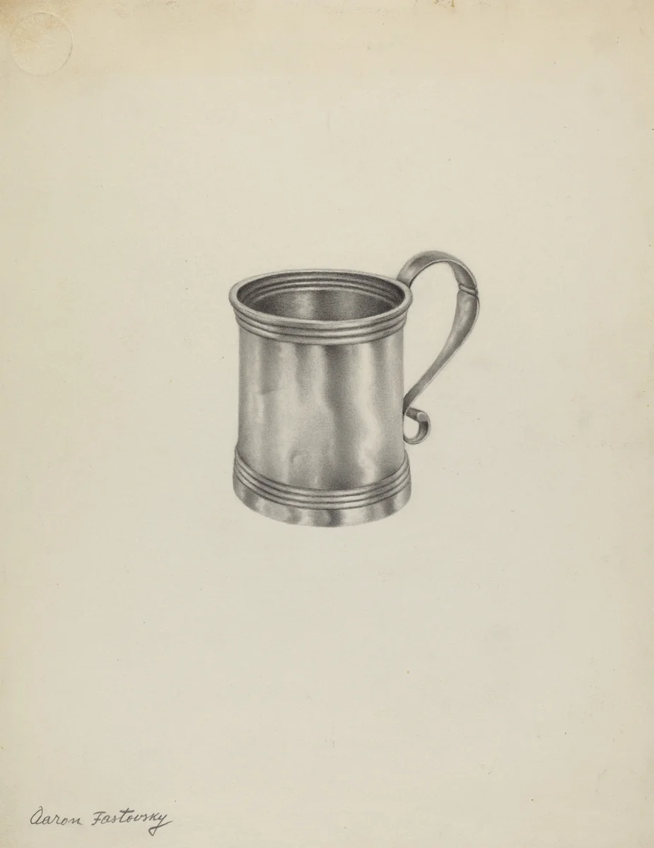 Silver Mug by Aaron Fastovsky, index of american design, 1938