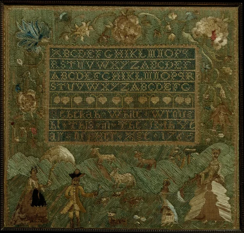 Sampler by Rebekah White, artwork, 1766