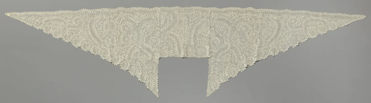 Fichu van kloskant met bliksemschichten by anonymous, other, 1875-1899