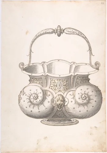 Design for a Bucket by Erasmus Hornick, drawing, 1496-1583