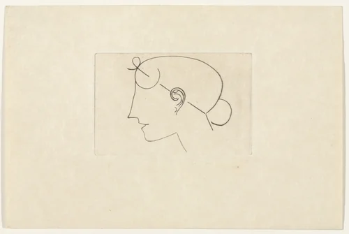 Female Head from The Drypoints of Elie Nadelman by Elie Nadelman, print, 1951