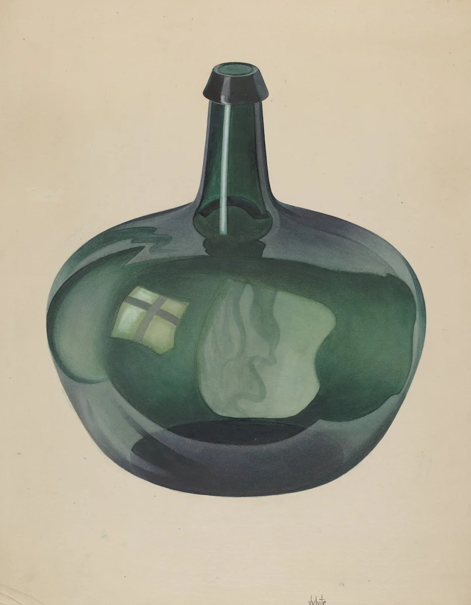 Carboy by Edward White, index of american design, 1937