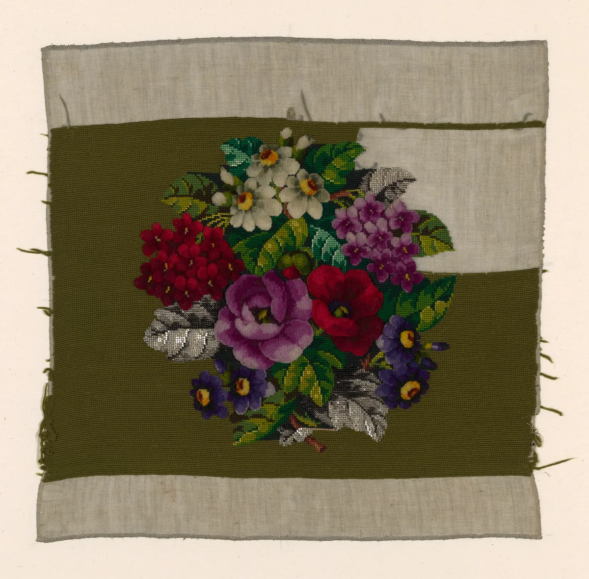 Chair Seat (Unfinished) by United States, textile, 1801-1900