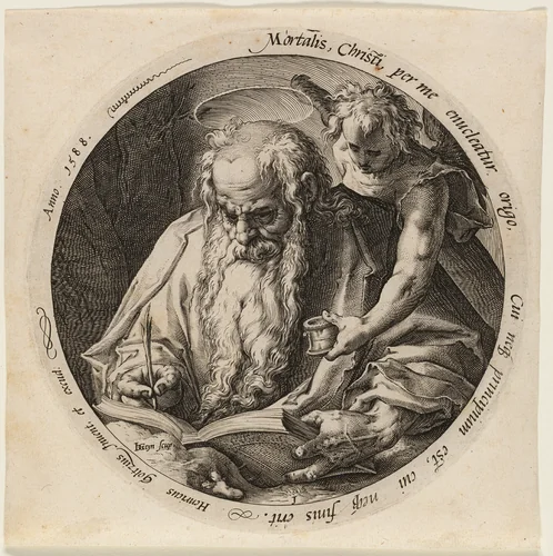 Saint Matthew, plate one from The Four Evangelists by Jacob de Gheyn II
Hendrick Goltzius, print, 1588
