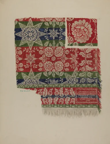 Damask Coverlet by Eva Wilson, index of american design, 1938