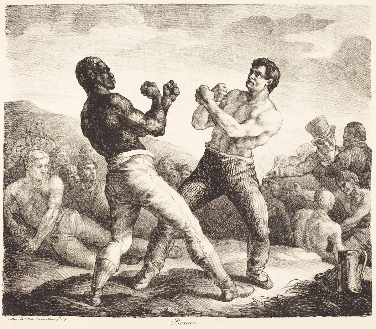 Boxeurs (The Boxers) by Théodore Gericault, print, 1818