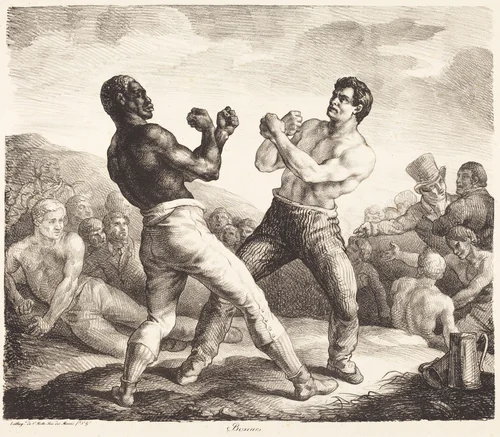Boxeurs (The Boxers) by Théodore Gericault, print, 1818