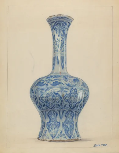 Porcelain Vase by John Fisk, index of american design, 1936