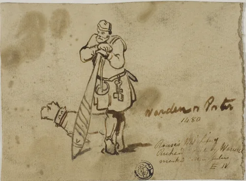 Prison Warden by Unknown Artist, drawing, 1700-1799