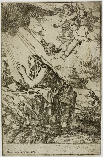 The Magdalen by Giulio Carpioni, print, 1633-1678