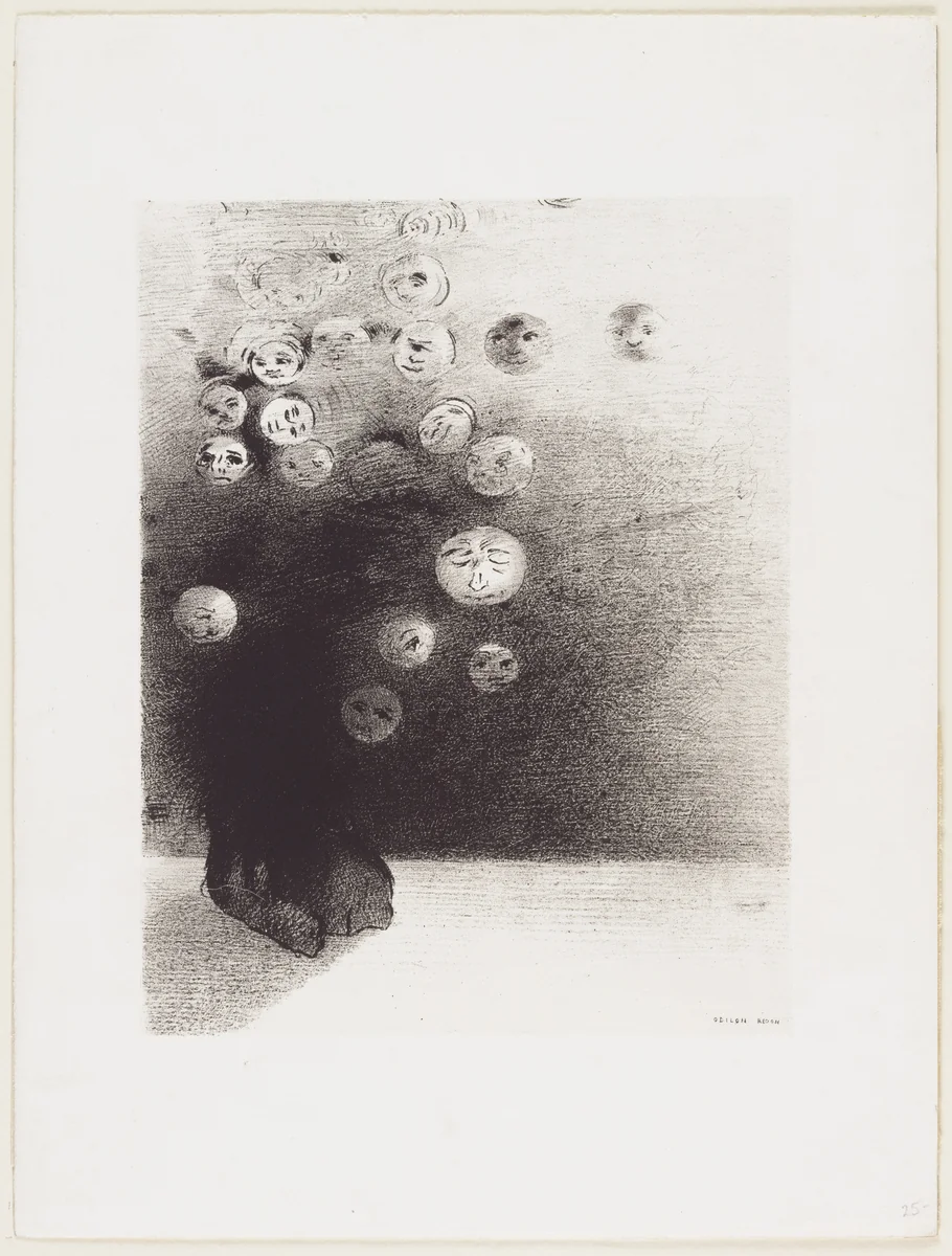 Is There Not an Invisible World? (N'y a-t-il pas un monde invisible?) by Odilon Redon, print, 1887