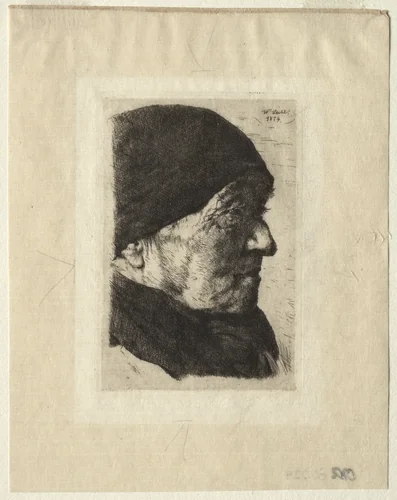 Head of a Peasant by Wilhelm Leibl, print, 1874