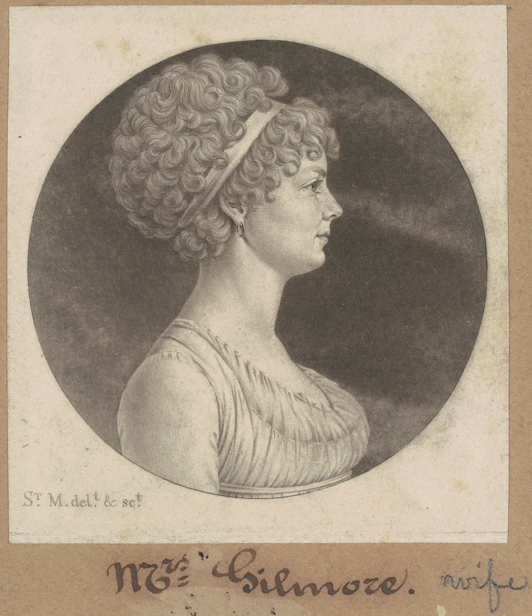 Mary Ann Smith Gilmor by Charles B. J. Févret de Saint-Mémin, print, 1803