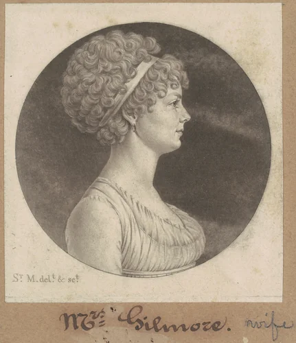 Mary Ann Smith Gilmor by Charles B. J. Févret de Saint-Mémin, print, 1803