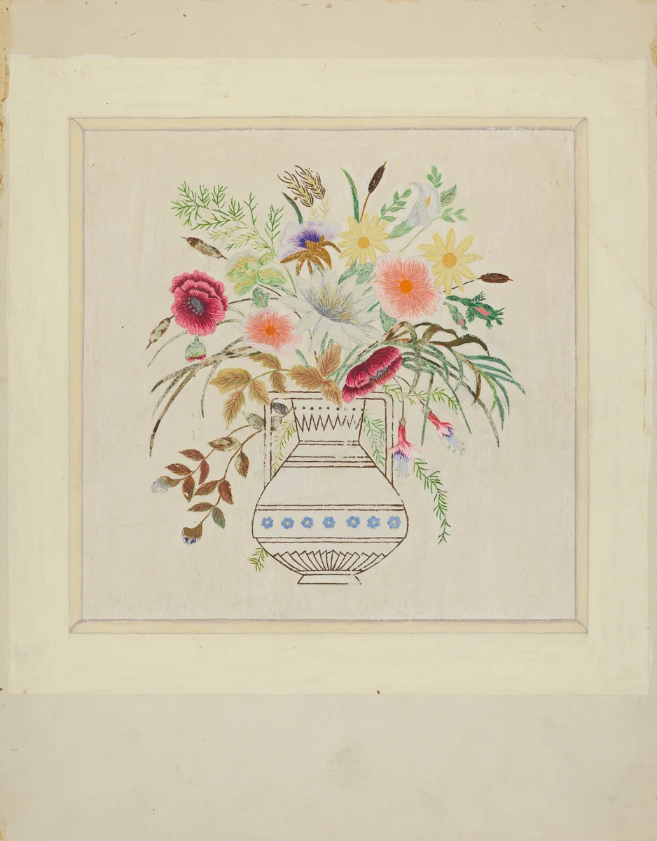 Embroidered Picture by Gordena Jackson, index of american design, 1936