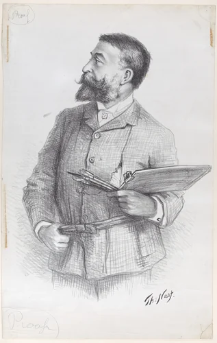 Portrait of the Artist by Thomas Nast, print, 1879-1889