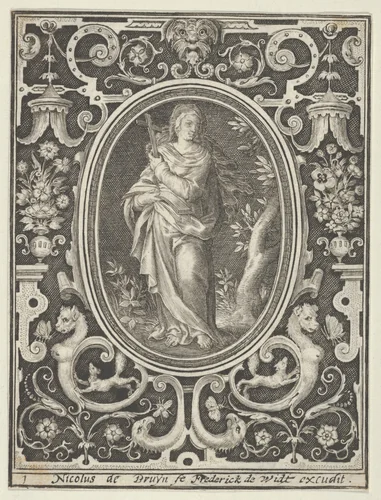 Faith, from the Cardinal Virtues by Nicolaes de Bruyn, print, 1648-1656