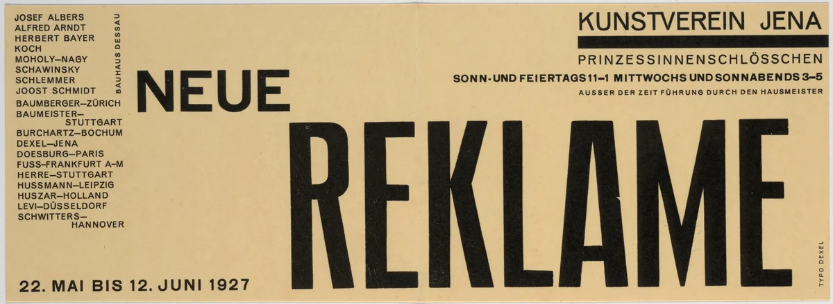 Neue Reklame by Walter Dexel, design, 1927