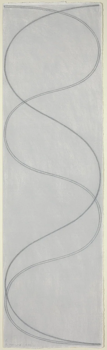 Three Column / Figure A (left panel) by Robert Mangold, drawing, 2003