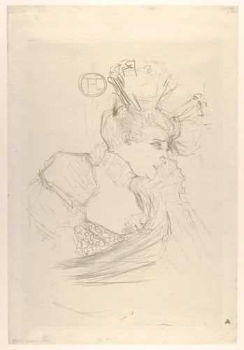 Portrait Bust of Mademoiselle Marcelle Lender by Henri de Toulouse-Lautrec, print, 1895