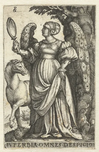 Hoogmoed (Superbia) by Unknown, print, 1539-1543