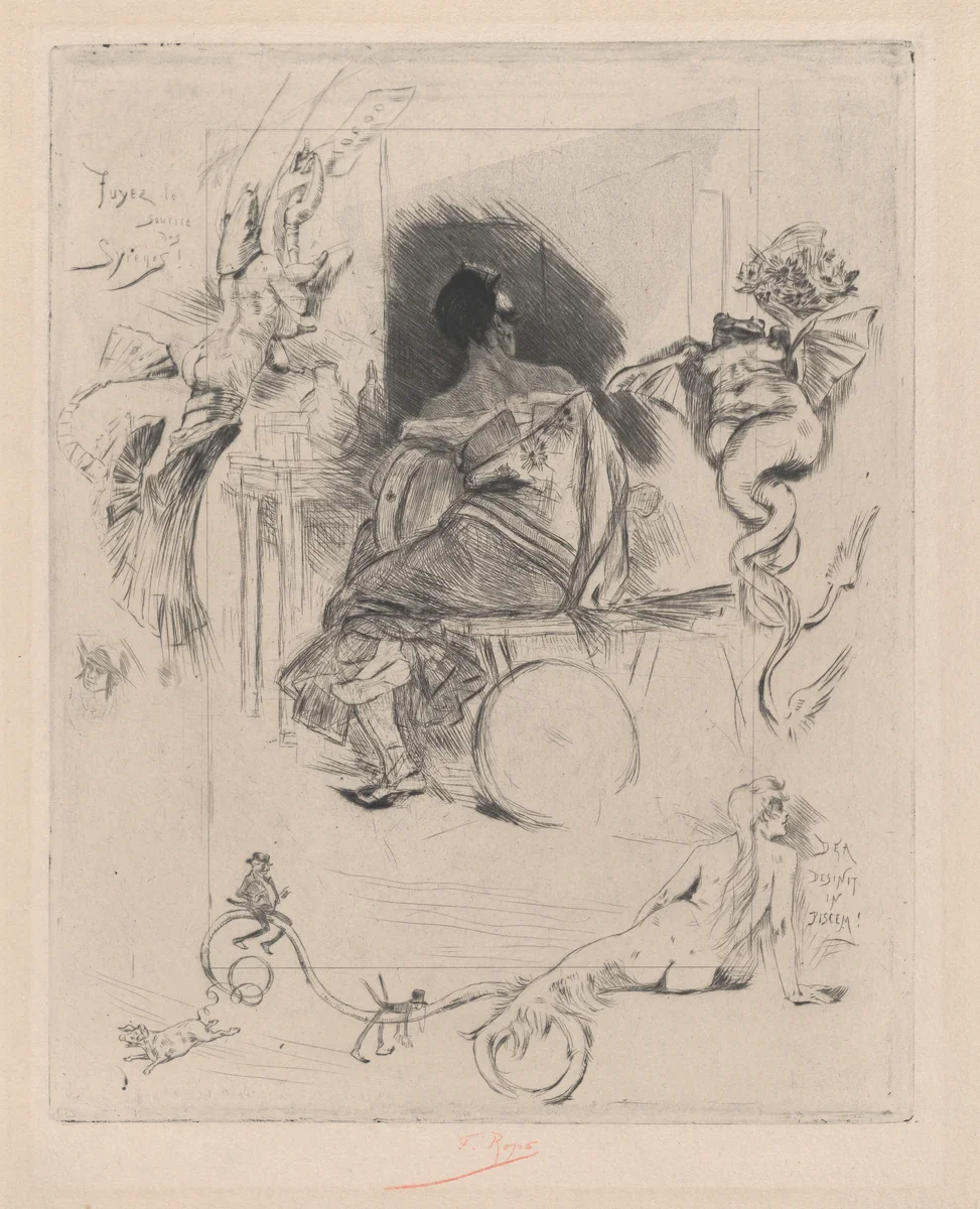 The Last Maja by Félicien Rops, print, 1850-1900