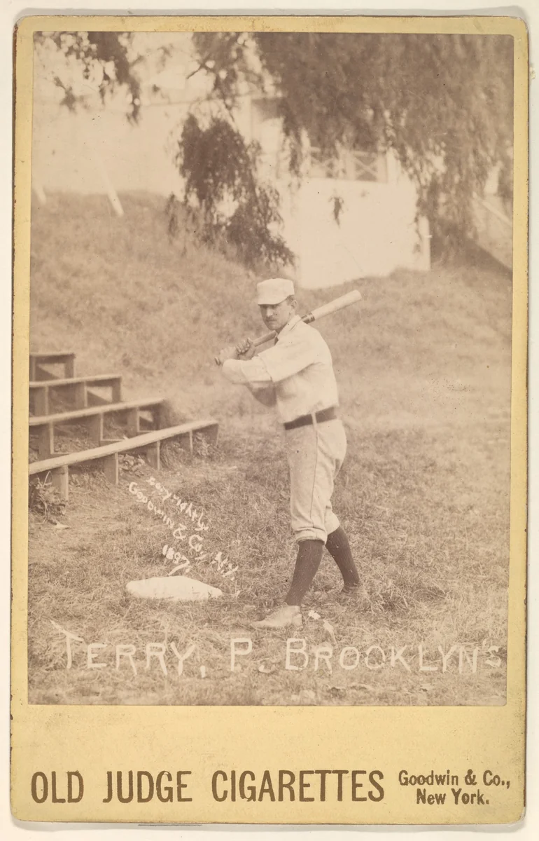 William H. "Adonis" Terry, Pitcher, Brooklyn, from the series Old Judge Cigarettes by Goodwin & Company, photograph, 1887