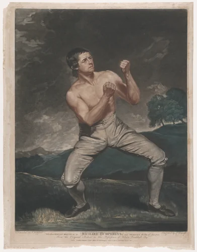 Richard Humphreys, the Celebrated Boxer Who Never Was Conquered by John Young, print, 1788