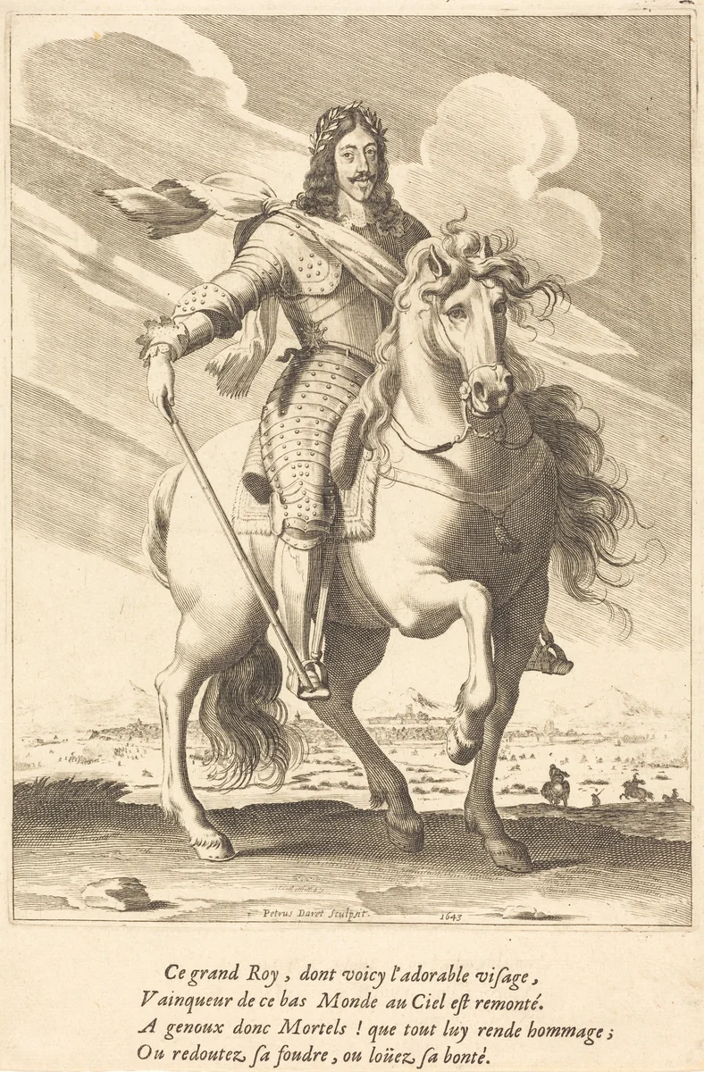 Louis XIII by Pierre Daret de Cazeneuve, print, 1643