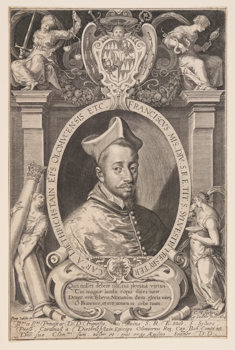 Franz von Dietrichstein, Bishop of Olmütz by Aegidius Sadeler, print, 1604