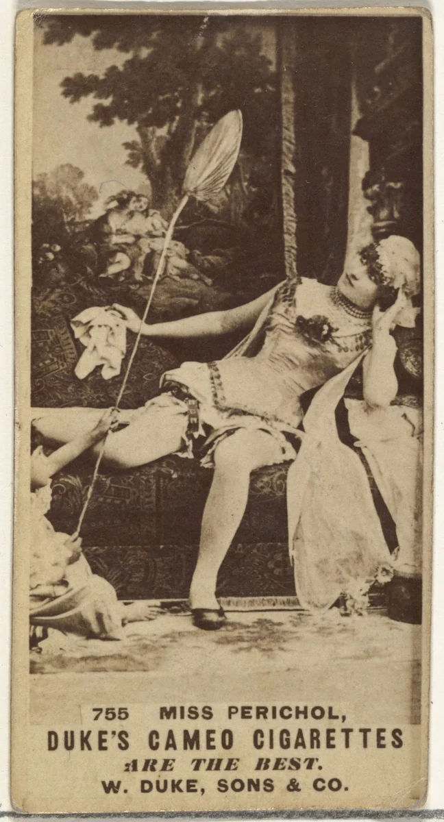 Card Number 755, Miss Perichol, from the Actors and Actresses series (N145-5) issued by Duke Sons & Co. to promote Cameo Cigarettes by W. Duke, Sons & Co., photograph, 1880-1889
