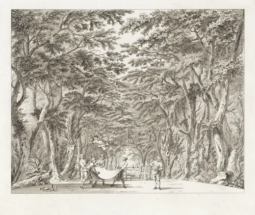 Toneeldecor: Het Bosch by Reinier Vinkeles, print, 1776