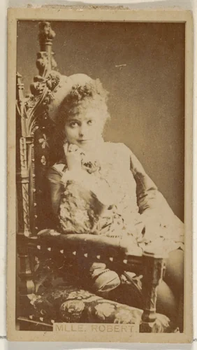 Mlle. Robert, from the Actors and Actresses series (N45, Type 8) for Virginia Brights Cigarettes by Allen & Ginter, photograph, 1885-1891
