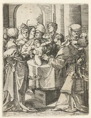Besnijdenis van Christus by Unknown, print, 1510-1550