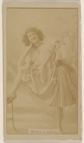Mlle. Lobestini, from the Actresses series (N245) issued by Kinney Brothers to promote Sweet Caporal Cigarettes by Kinney Brothers Tobacco Company, photograph, 1890