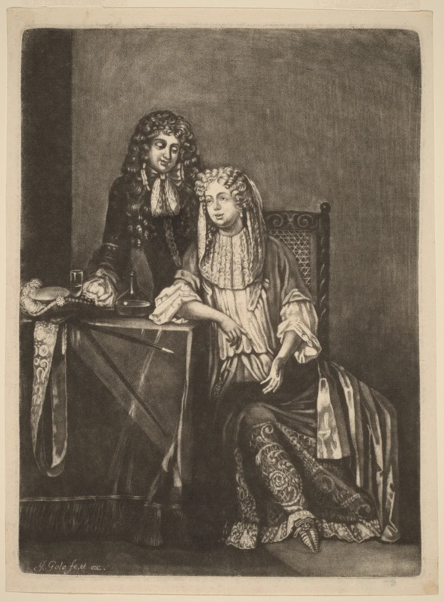 The Conversation by Jacob Gole, print, 1660-1737