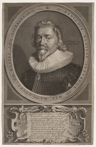 Sir Benjamin Rudyerd by John Payne; Daniel Mytens the Elder, print, 1607-1647