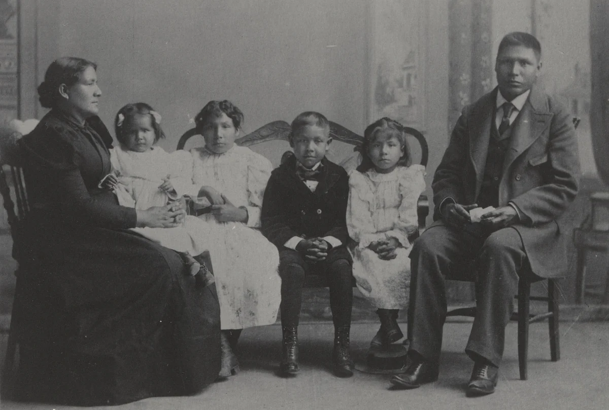 Benjamin and Ida Brave - Hampton students - and their family. Sioux by Frances Benjamin Johnston, photograph, 1899