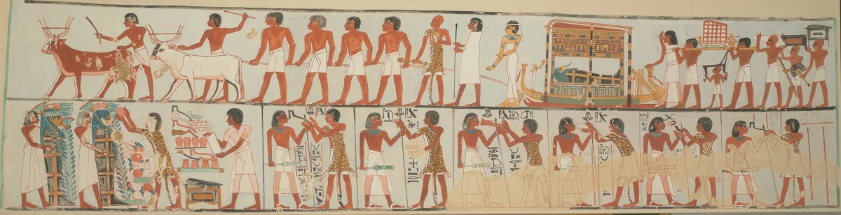 Funeral Procession, Tomb of Pairy by Nina de Garis Davies, artwork, -1390