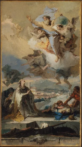 Saint Thecla Praying for the Plague-Stricken by Giovanni Battista Tiepolo, painting, 1758-1759