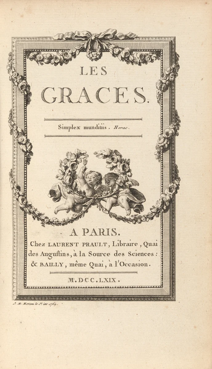 Les Graces by Anne-Gabriel Meusnier de Querlon, volume, 1769