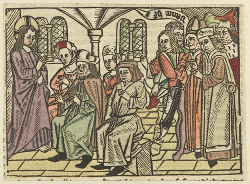 Prediking van Christus by Unknown, print, 1485-1491