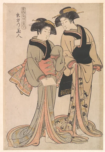 Beauties of the East by Kitao Shigemasa (北尾重政), print, 1772-1792